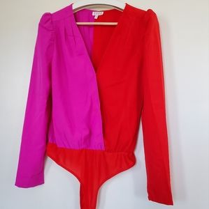 NWOT Vici Two Face Drape Bodysuit